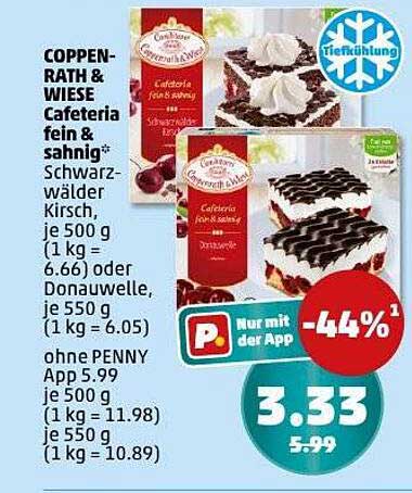 COPPENRATH & WIESE Cafeteria fein & sahnig* Schwarzwälder Kirsch, je 500 g oder Donauwelle, je 550 g