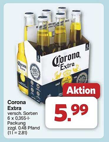 Corona Extra 6 x 0,355-l-Packung