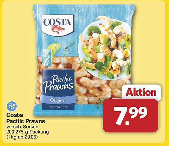 Costa Pacific Prawns - Verschiedene Sorten 200-275 g