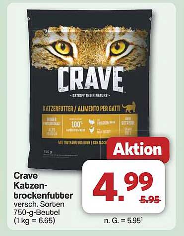 Crave Katzen-Trockenfutter 750 g