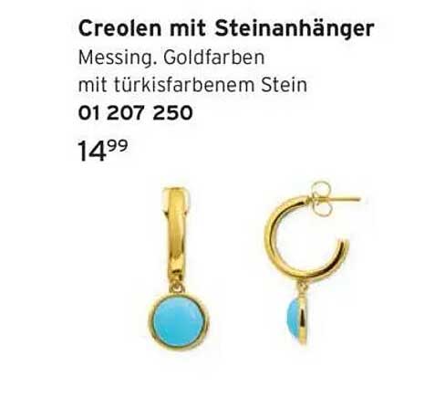 Creolen mit Steinanhängern