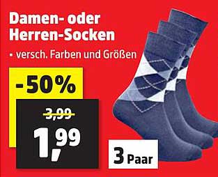 Damen- oder Herren-Socken - verschiedene Farben und Größen