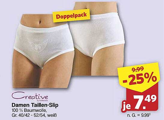 Damen Taillen-Slip – Doppelpack