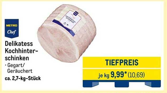 Delikatess Kochschinken - Gegart/Geräuchert