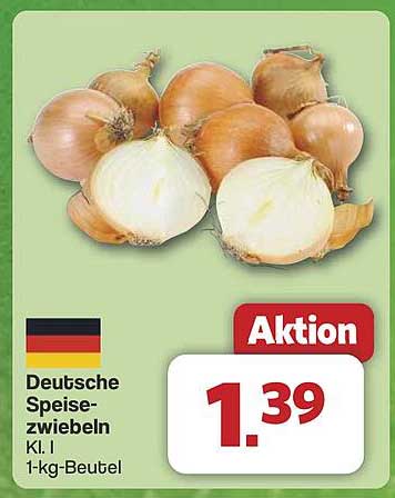 Deutsche Speisezwiebeln K.L. I im 1-kg-Beutel