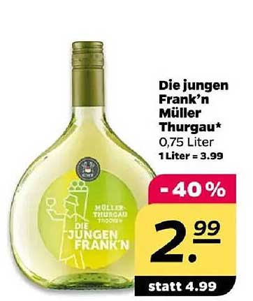 Die jungen Frank’n Müller Thurgau 0,75 Liter