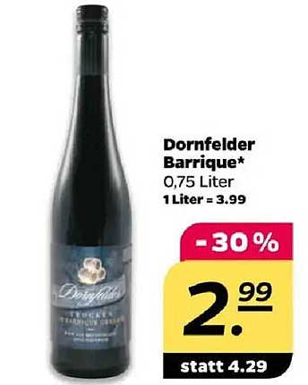 Dornfelder Barrique* 0,75 Liter
