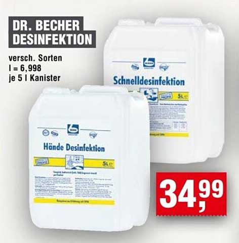 Dr. Becher Desinfektion - verschiedene Sorten