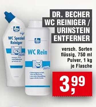 DR. BECHER WC REINIGER / URINSTEN ENTFERNER