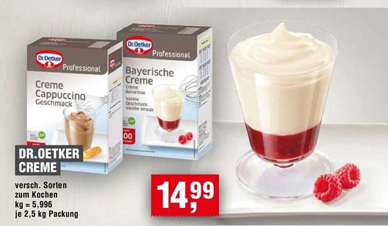 Dr. Oetker Creme - Verschiedene Sorten zum Kochen