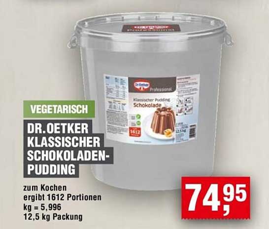 Dr. Oetker Klassischer Schokoladen-Pudding 12,5 kg