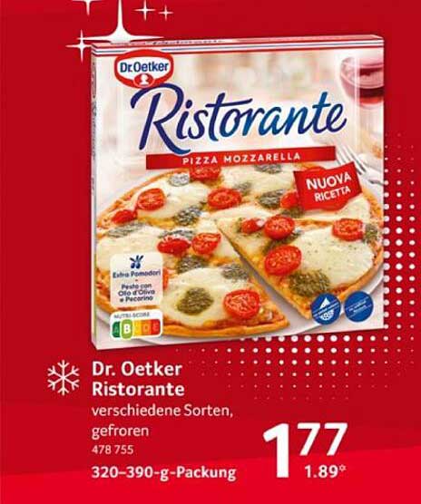 Dr. Oetker Ristorante Pizza Mozzarella, verschiedene Sorten, gefroren