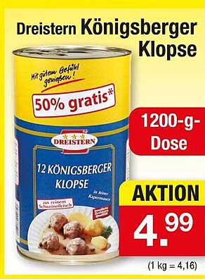 Dreisteln Königsberger Klopse 1200-g Dose