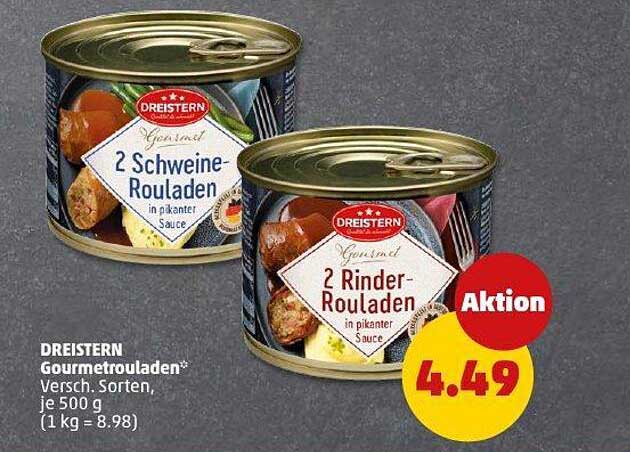 DREISTERN Gourmetrouladen – Versch. Sorten, je 500 g