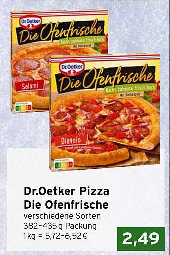 Dr.Oetker Pizza Die Ofenfrische verschiedene Sorten 382-435 g Packung
