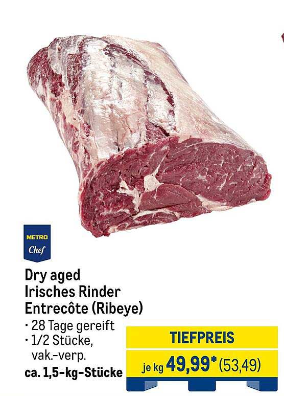 Dry aged Irisches Rinder Entrecôte (Ribeye) 28 Tage gereift