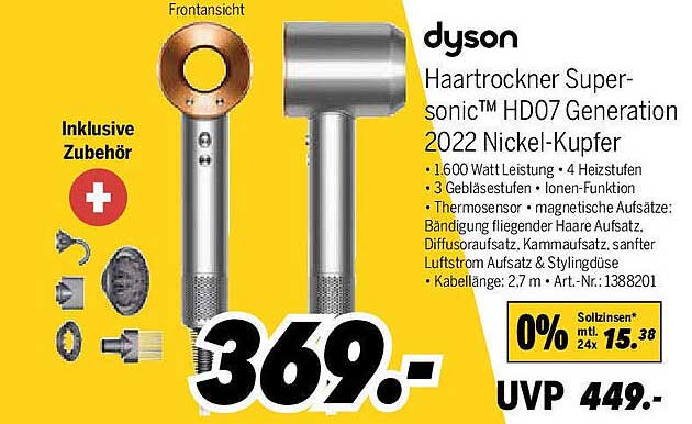 Dyson Haartrockner Supersonic™ HD07 Generation 2022 Nickel-Kupfer