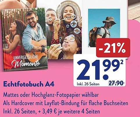 Echtfotobuch A4 - Unvergessliche Momente