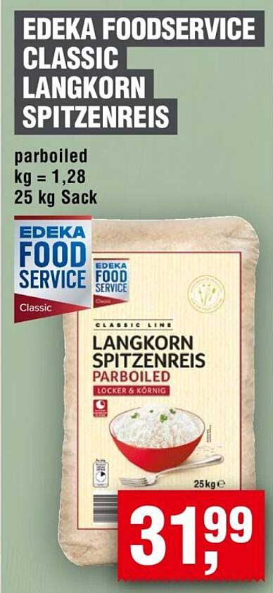 EDEKA FOODSERVICE CLASSIC LANGKORN SPITZENREIS 25 KG SACK
