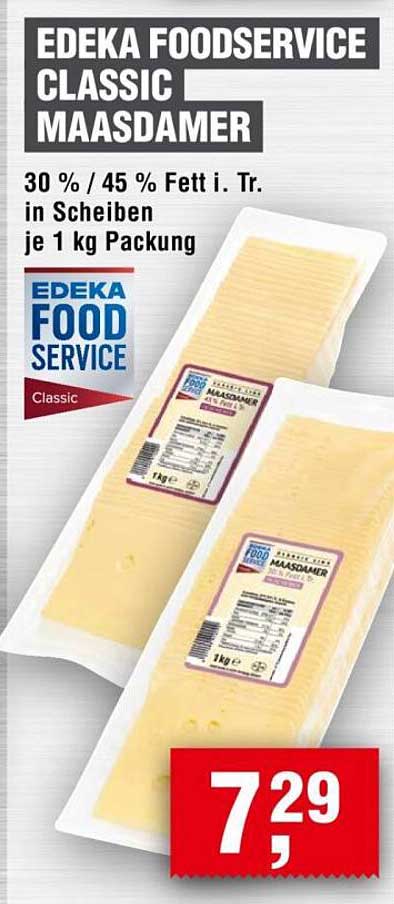 EDEKA Foodservice Classic Maasdammer - 1 kg Scheiben