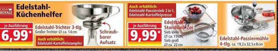 Edelstahl-Küchenhelfer