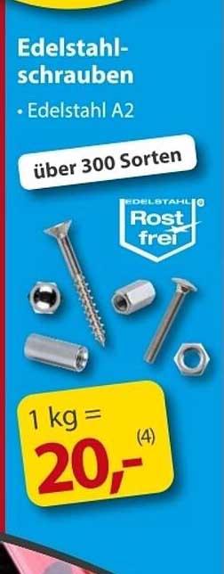 Edelstahlschrauben A2 – Über 300 Sorten