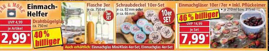 Einmach-Helfer 10er/7er Set inkl. Pflückeimer