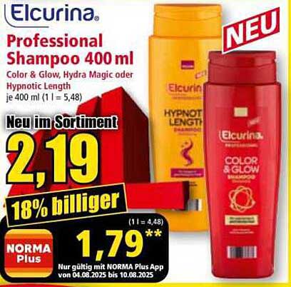 Elcurina Professional Shampoo 400 ml - Color & Glow, Hydra Magic oder Hypnotic Length