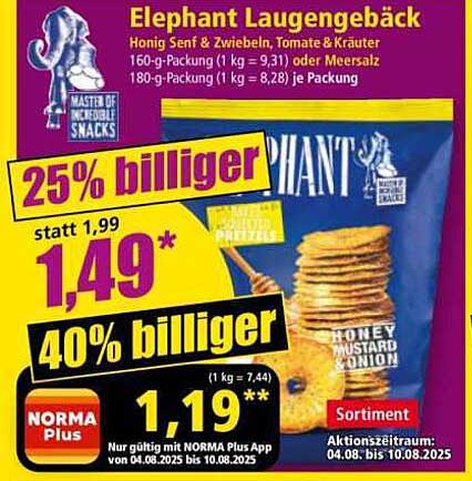 Elephant Laugengebäck - Honig Senf & Zwiebeln, Tomate & Kräuter