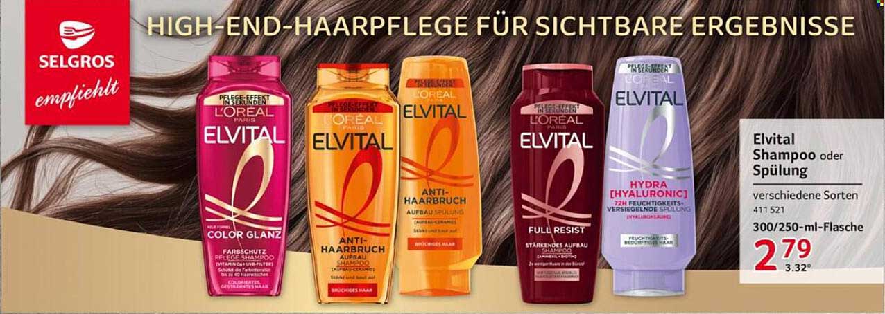 Elvital Shampoo oder Spülung verschiedene Sorten 300/250-ml-Flasche