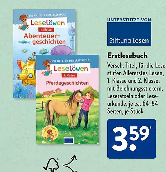 Erstlesebuch: Leselöwen – Abenteuer- und Pferdegeschichten