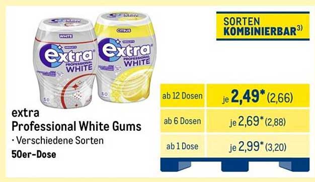 extra Professional White Gums - Verschiedene Sorten 50er-Dose