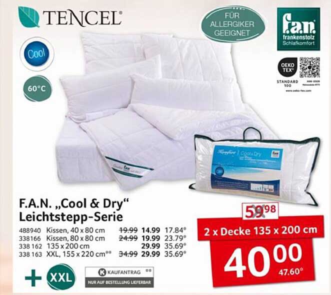F.A.N. „Cool & Dry“ Leichtstepp-Serie