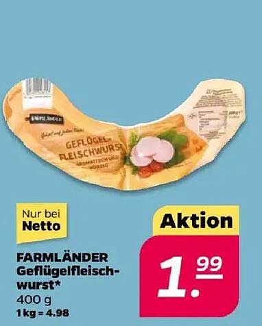 FARMLÄNDER Geflügelfleischwurst 400 g