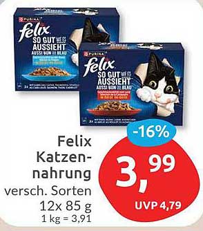 Felix Katzennahrung verschiedene Sorten 12x 85 g