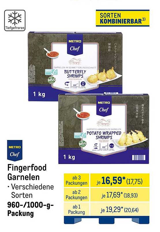 Fingerfood Garnelen - Verschiedene Sorten von METRO Chef
