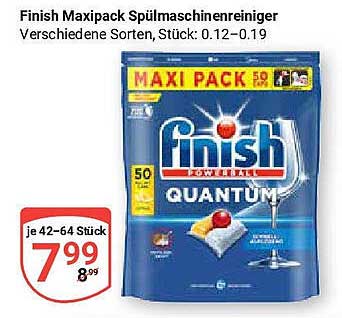 Finish Maxipack Spülmaschinenreiniger - 50 Tabs