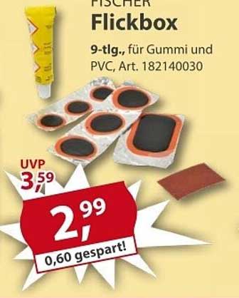 FISCHER Flickbox 9-tlg., für Gummi und PVC, Art. 182140030