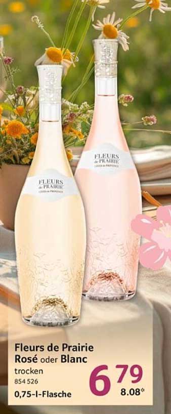 Fleurs de Prairie Rosé oder Blanc 0,75 l-Flasche