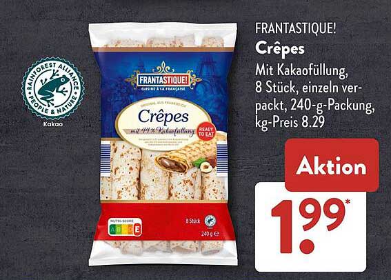 FRANTASTIQUE! Crêpes mit Kakaofüllung, 8 Stück