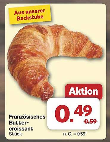 Französisches Butter-Croissant