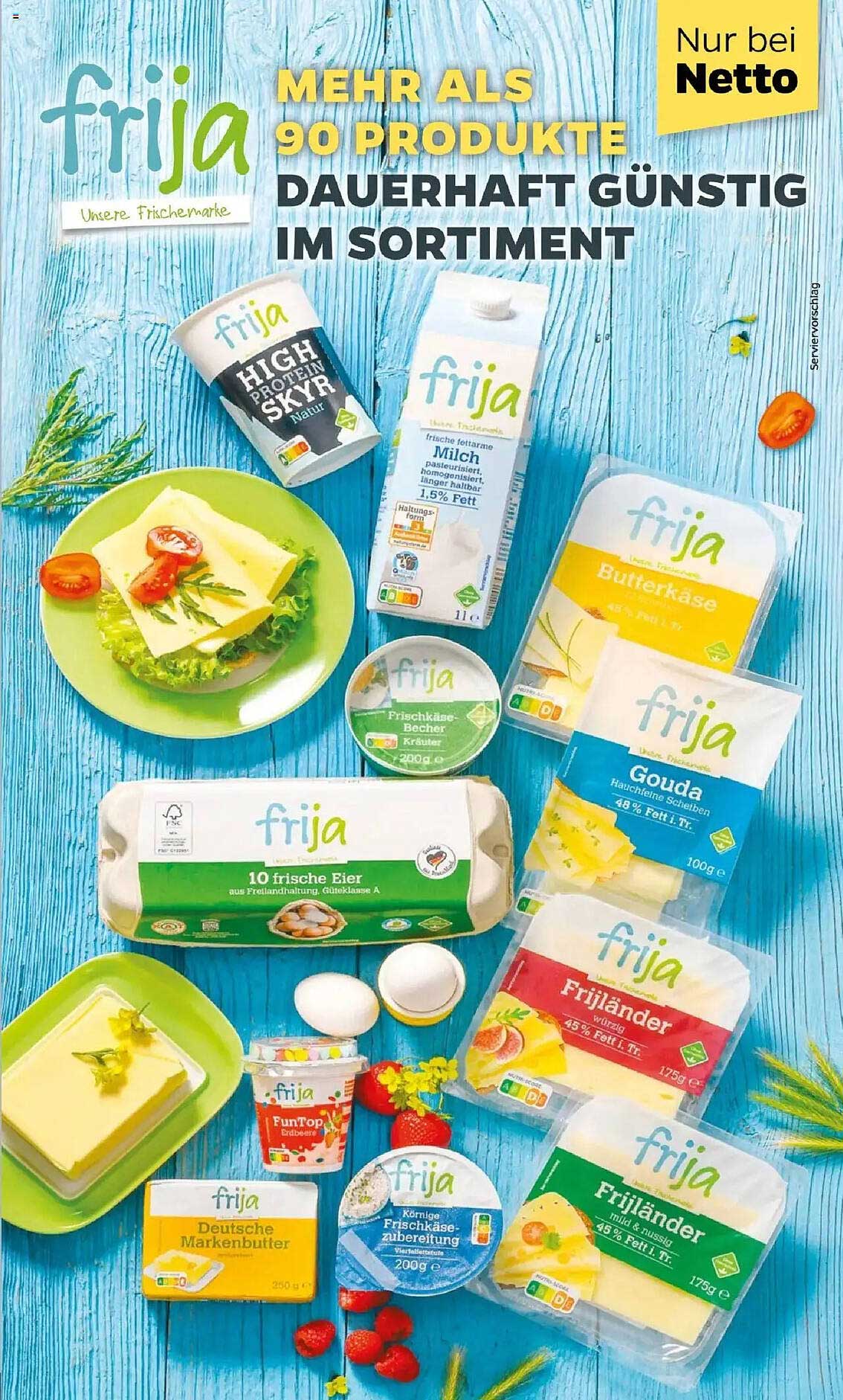 Frija - Unsere Frischemarke: Milch, Eier und Käse im Angebot