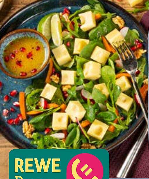 Frischer Spinatsalat mit fruchtiger Vinaigrette