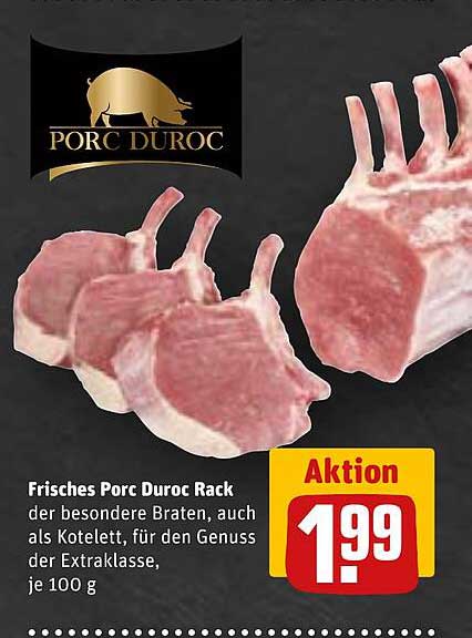 Frisches Porc Duroc Rack - der besondere Braten