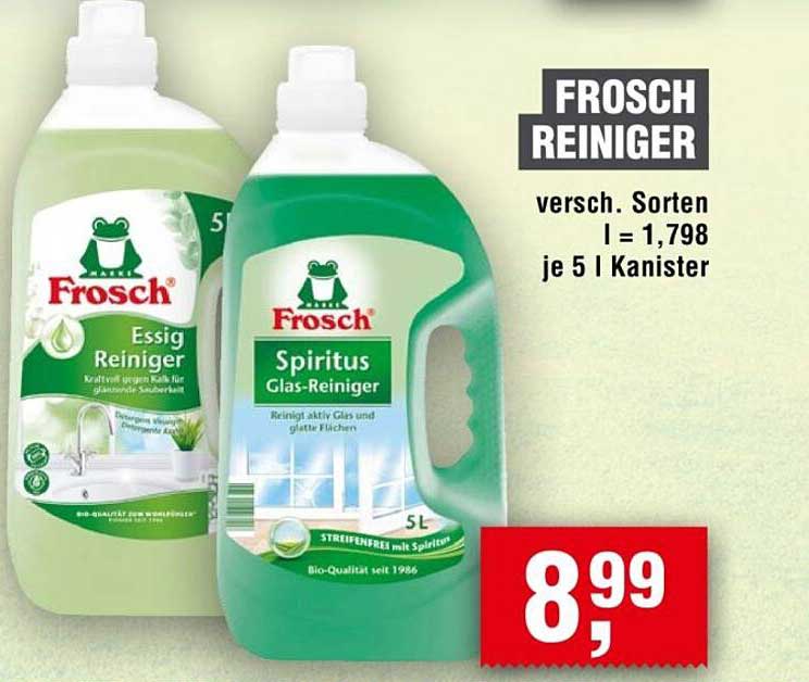 Frosch Reiniger - Essig und Spiritus Glas-Reiniger
