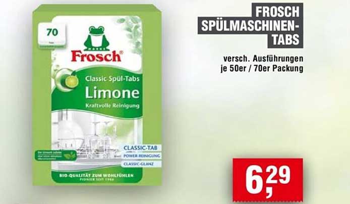 Frosch Spülmaschinen-Tabs Limone 70er Packung
