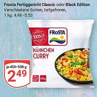 Frosta Fertiggericht Classic oder Black Edition – Hähnchen Curry