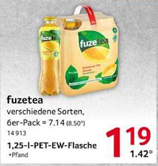 Fuze Tea - 1,25-l-PET-EW-Flasche, verschiedene Sorten