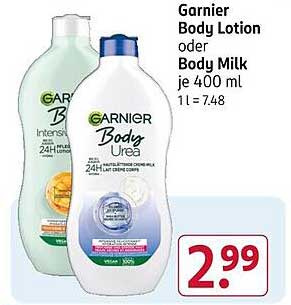 Garnier Body Lotion oder Body Milk je 400 ml