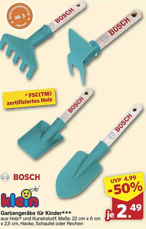 Gartengeräte für Kinder - Bosch Spielzeugset
